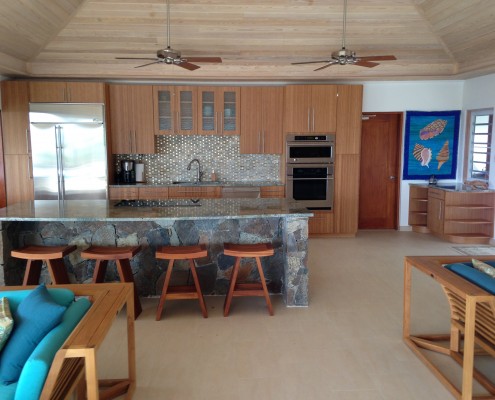 Contemporary kitchen with island