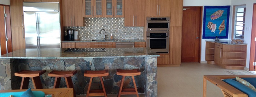 Contemporary kitchen with island