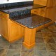 Traditional stained kitchen countertop