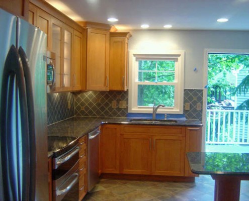 A Traditional stained kitchen