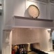 Contemporary white kitchen range hood